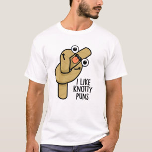 Ik hou van knoestige woordspelingen grappig touw w t-shirt