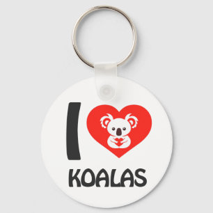 Ik hou van Koalas Sleutelhanger