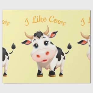 Ik hou van Koeien Art Thunder_Cove Cadeaupapier