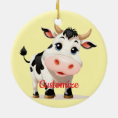 Ik hou van Koeien Art Thunder_Cove Keramisch Ornament (Achterkant)