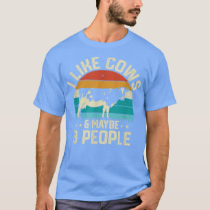 Ik hou van Koeien en misschien 3 mensen die boeren T-shirt