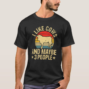 Ik Hou Van Koeien En Misschien 3 Mensen Koeboer B T-shirt