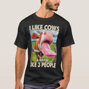 Ik Hou Van Koeien En Misschien Zoals 3 Mensen Koeb T-shirt