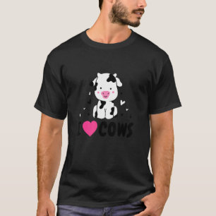 Ik hou van koeien hart baby melk koe kinderen Orga T-shirt