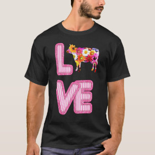 Ik Hou Van Koeien Koe Vrouwen Mannen Boer Boerderi T-shirt