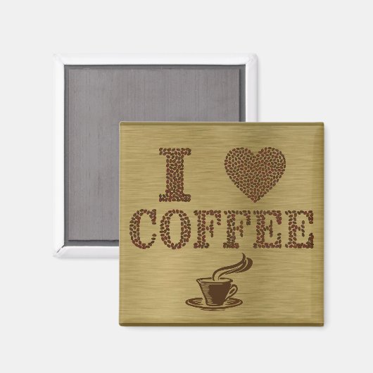Ik hou van Koffee Magnet Magneet (Voorkant / Achterkant)