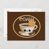 Ik hou van koffie briefkaart (Voorkant / Achterkant)