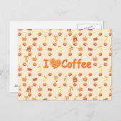 Ik hou van koffie briefkaart (Voorkant / Achterkant)