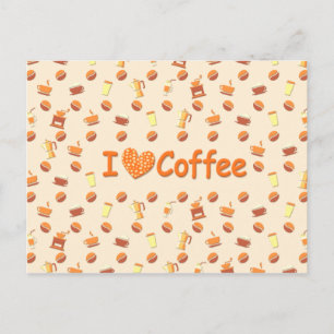 Ik hou van koffie briefkaart