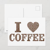 Ik hou van koffie briefkaart (Voorkant / Achterkant)