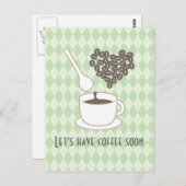 Ik hou van koffie briefkaart (Voorkant / Achterkant)