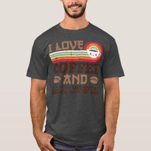 Ik hou van Koffie en Basisspringen Retro Sunset Gi T-shirt