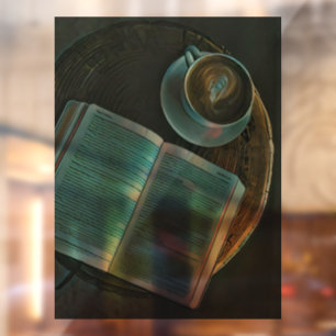 Ik hou van koffie en boeken raamsticker
