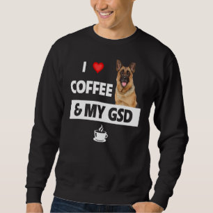 Ik hou van koffie en mijn GSD German Shepherd Dog Trui
