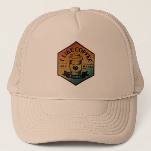 IK HOU VAN KOFFIE EN MISSCHIEN 3 MENSEN TRUCKER PET