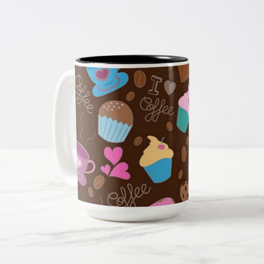 Ik hou van koffie en Mok van behandelingen (Voorkant links)