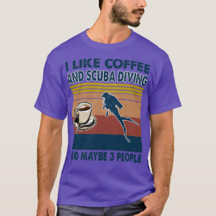 Ik hou van koffie en scuba duiken en misschien 3 m t-shirt