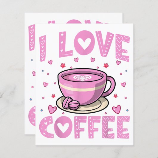 Ik hou van koffie - Funny Coffee Drinker Cafeïne A (Voorkant / Achterkant)