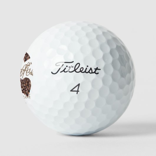Ik hou van koffie golfballen (Logo)