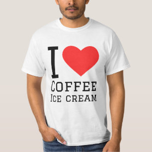 Ik hou van koffie-ijs t-shirt