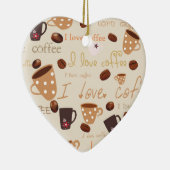 Ik hou van koffie! keramisch ornament (Rechts)