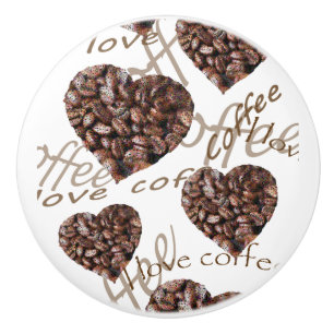 Ik hou van koffie! keramische knop