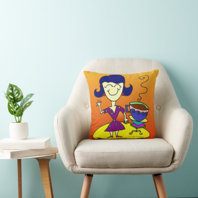 Ik hou van koffie kussen (Stoel)