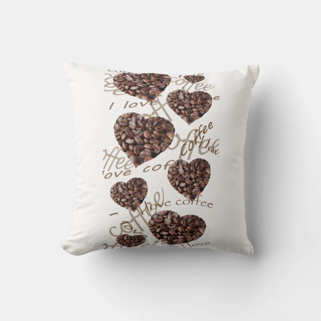 Ik hou van koffie! kussen (Voorkant)