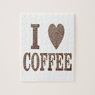 Ik hou van koffie legpuzzel