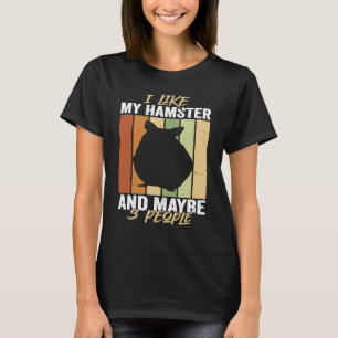 Ik hou van koffie mijn hamster en misschien 3 mens t-shirt