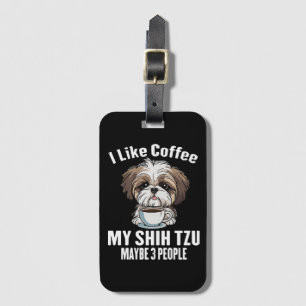 Ik Hou Van Koffie Mijn Shih Tzu En Misschien 3 Men Bagagelabel