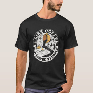 Ik hou van koffie misschien 3 mensen die een cafeï t-shirt