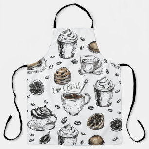 Ik hou van koffie schort - Cute Barista Cadeau