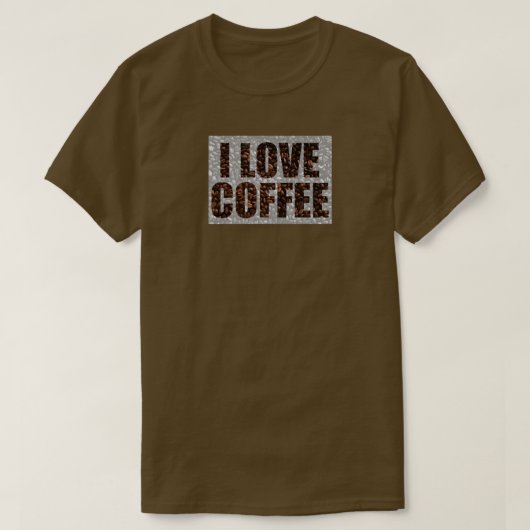 Ik hou van koffie t-shirt (Design voorkant)