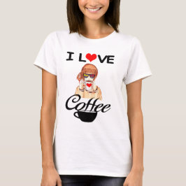 Ik hou van koffie t-shirt Design