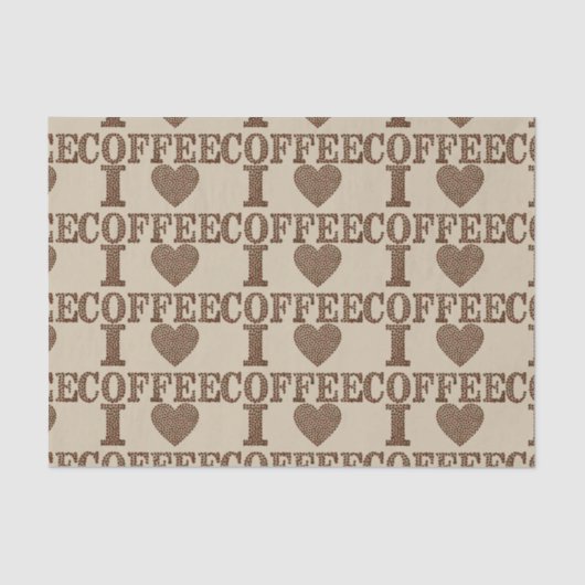 Ik hou van koffiepapier tissuepapier (Voorkant)