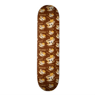 Ik hou van koffiepatroon skateboard