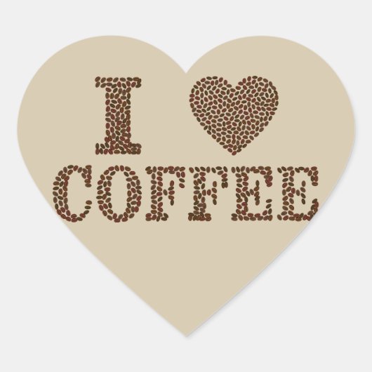 Ik hou van koffietelaars hart sticker (Voorkant)