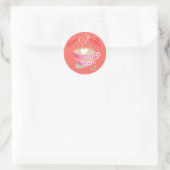 Ik hou van koffietelaars ronde sticker (Tas)