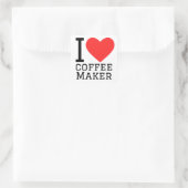 Ik hou van koffiezetapparaten vierkante sticker (Tas)