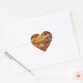 Ik hou van Koi-vis-stickers. Hart Sticker (Envelop)