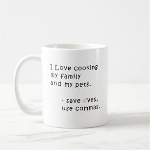 Ik hou van koken mijn familie en mijn huisdieren F Koffiemok