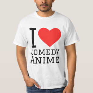 Ik hou van komische anime t-shirt