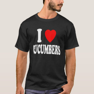 Ik hou van komkommers, favoriete groentesjesgeitje t-shirt