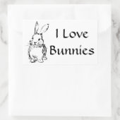 Ik hou van konijntjes Stickers (Tas)