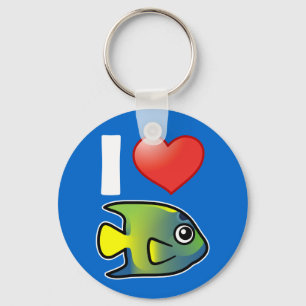 Ik hou van koningin Angelfish Sleutelhanger