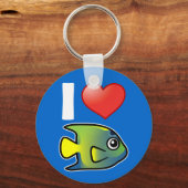 Ik hou van koningin Angelfish Sleutelhanger (Voorkant)