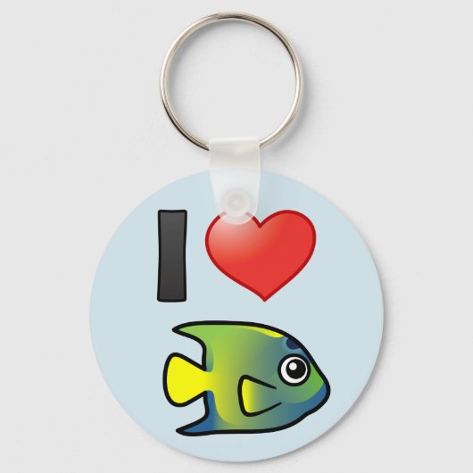 Ik hou van koningin Angelfish Sleutelhanger (Voorkant)