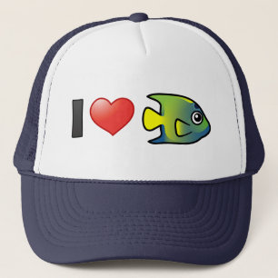 Ik hou van koningin Angelfish Trucker Pet