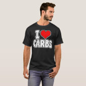 Ik hou van koolhydraten t-shirt (Voorkant volledig)